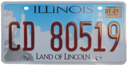 Illinois License Plate